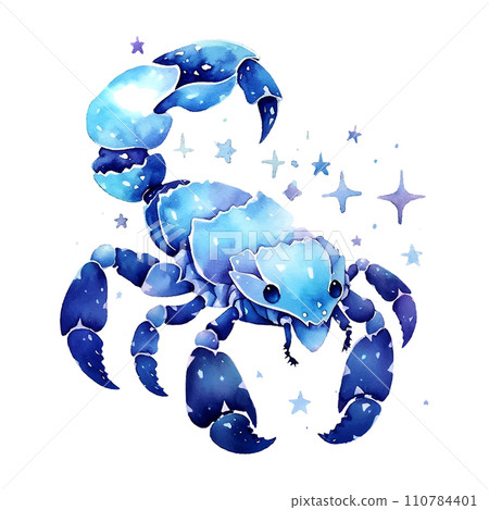 Zodiac sign scorpio watercolor Zodiac sign scorpio watercolor 110784401