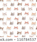 Drawing, cats, seamless pattern. textiles, wallpaper, wrapping paper, 110784537