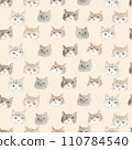 Drawing, cats, seamless pattern. textiles, wallpaper, wrapping paper, 110784540