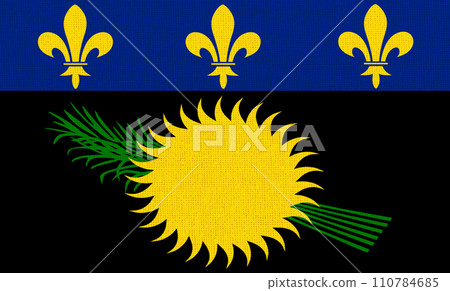 flag of Guadeloupe. Island country in Atlantic ocean. symbol of Guadeloupe 110784685