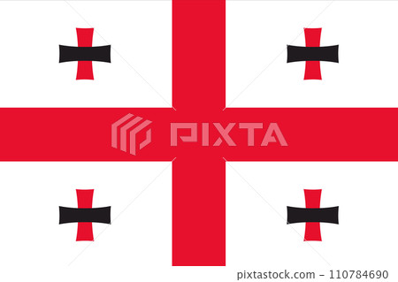 Flag of Georgia. Georgian state symbol. Caucasian country Flag of Georgia. Georgian state symbol. Caucasian country 110784690