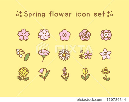 Spring flower icon set_3 110784844