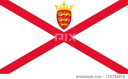 Flag of Jersey. Bailiwick of Jersey flag. illustration of symbol Flag of Jersey. Bailiwick of Jersey flag. illustration of symbol 110784878