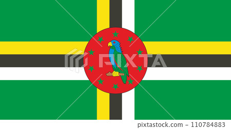 flag of Dominica. National Dominica flag. Island country 110784883