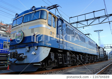 高崎機車車輛區域合影 EF65501電力機車與D51498蒸汽機車相連 高崎機車車輛區域合影 EF65501電力機車與D51498蒸汽機車相連 110784889