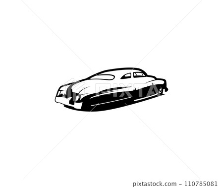 1949 mercury caupe vector illustration. silhouette vector design. Best for logos, badges, emblems, icons, design stickers, vintage car industry 1949 mercury caupe vector illustration. silhouette vector design. Best for logos, badges, emblems, icons, design stickers, vintage car industry 110785081