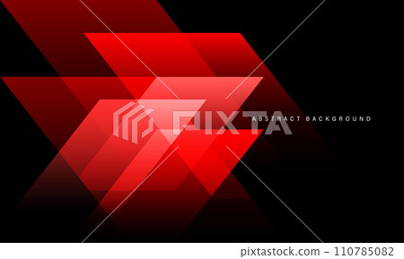 Abstract red creative luxury geometric overlap on black design modern futuristic background vector 110785082