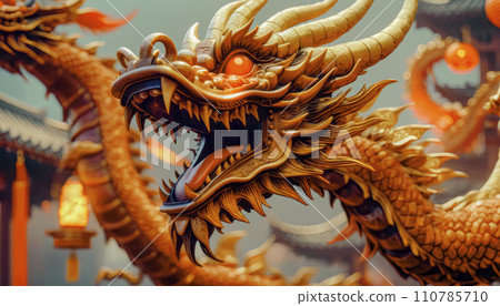 Beautiful fantasy dragon. Year of the Dragon according to the eastern horoscope 110785710