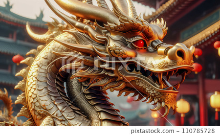 Beautiful fantasy dragon. Year of the Dragon according to the eastern horoscope 110785728