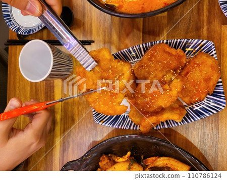 Chinese Sweet and Sour Pork Fried Chinese Sweet and Sour Pork Fried 110786124