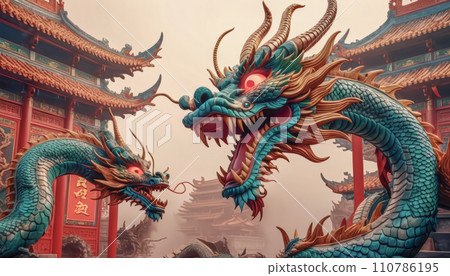 Beautiful fantasy dragon. Year of the Dragon according to the eastern horoscope Beautiful fantasy dragon. Year of the Dragon according to the eastern horoscope 110786195