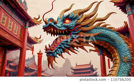 Beautiful fantasy dragon. Year of the Dragon according to the eastern horoscope 110786200