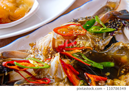 South Korea food. Soy Sauce Marinated Crab 110786349
