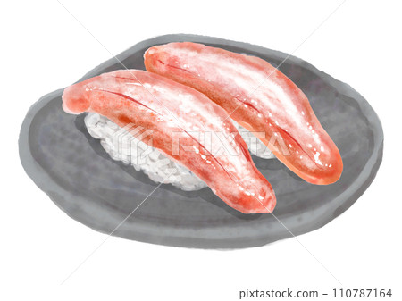 Watercolor sushi_crab 01_1 Watercolor sushi_crab 01_1 110787164