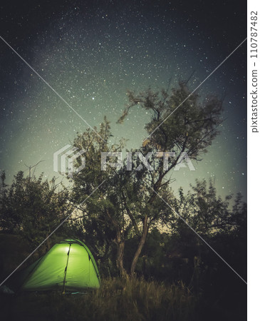 Beautiful view of cloudy sunset sky 110787482