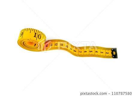 Measuring tape isolated on white. Measuring tape isolated on white. 110787580