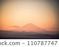 Diamond Mt. Fuji at dusk seen from Enoshima 110787747
