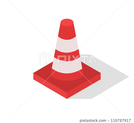 Traffic cone isometric 110787917