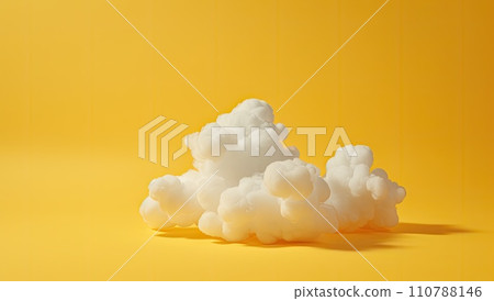 AI-generated content. yellow background covered in clouds 110788146