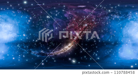 Blue and Purple Space Filled With Stars, A Stunning Celestial Display 360 panorama vr environment map Blue and Purple Space Filled With Stars, A Stunning Celestial Display 360 panorama vr environment map 110788458