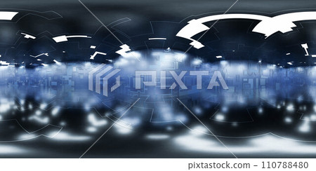 a futuristic room with lots of lights 360 panorama vr environment map 110788480