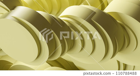 Close-Up View of Multiple Circular Objects Arranged Tightly Together 3d render illustration 110788488