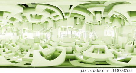 abstract Spacious Room Filled With geometric shapes 360 panorama vr environment map abstract Spacious Room Filled With geometric shapes 360 panorama vr environment map 110788535