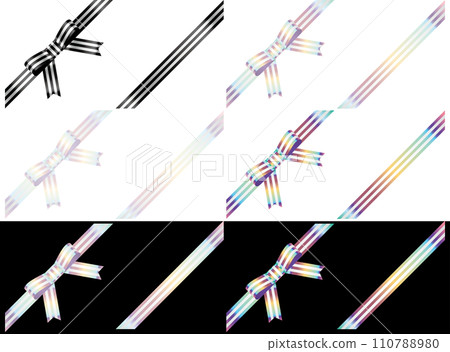 Color variation, ribbon striped butterfly diagonal 4 110788980