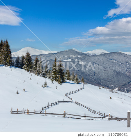 Winter snowy Carpathian mountains, Ukraine Winter snowy Carpathian mountains, Ukraine 110789081