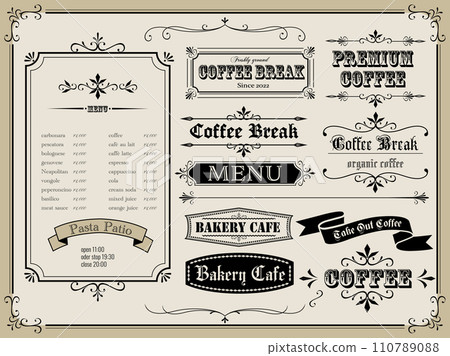 It is a cafe material with an antique image. 110789088