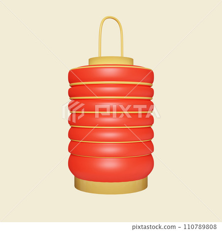 3d chinese lanterns. Mid autumn festival. icon isolated on yellow background. 3d rendering illustration. Clipping path. 3d chinese lanterns. Mid autumn festival. icon isolated on yellow background. 3d rendering illustration. Clipping path. 110789808