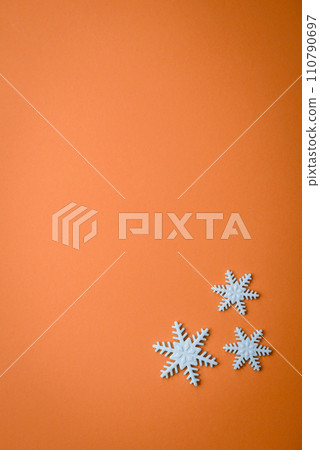 Beautiful winter snowflakes on a plain background with copy space Beautiful winter snowflakes on a plain background with copy space 110790697
