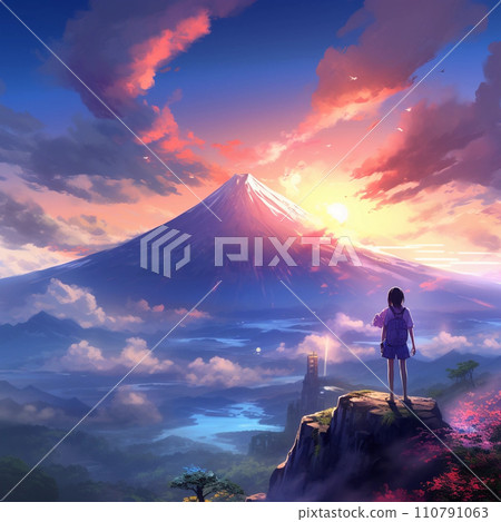 富士山和女孩005 富士山和女孩005 110791063