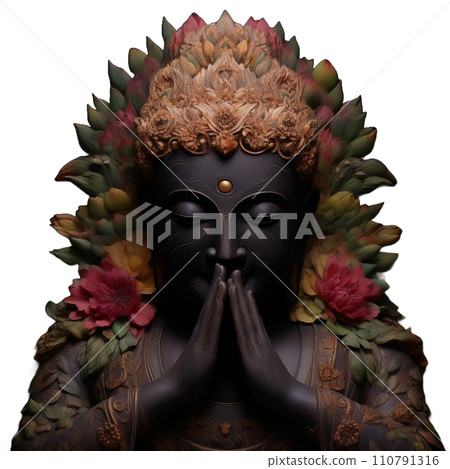 Shy Buddha illustration Shy Buddha illustration 110791316