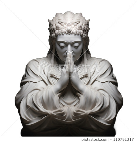 Shy Buddha illustration 110791317