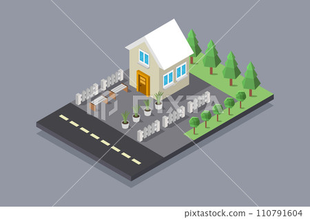 Isometric house 110791604