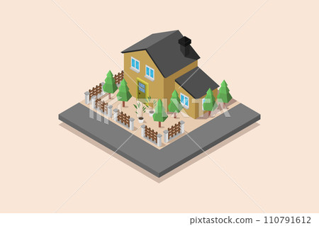 Isometric house 110791612