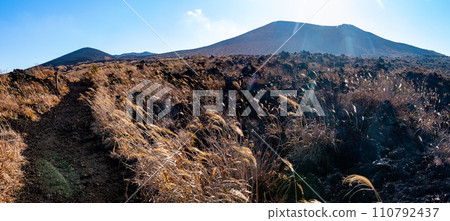 Izu Oshima winter Mt. Mihara trekking 110792437