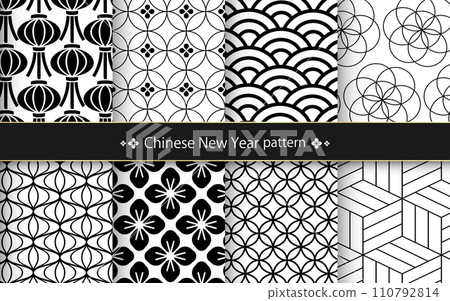 中國新年圖案圖 110792814