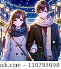 冬季約會情侶（AI生成） 110793098