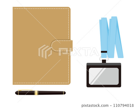 Business notebook, ID card case, and fountain pen 110794018