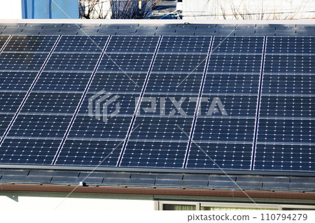 Solar panel installed on the roof Solar panel installed on the roof 110794279