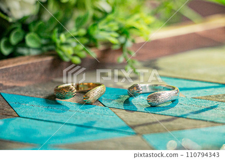 Image of stylish rings lined up Shop material Image of stylish rings lined up Shop material 110794343