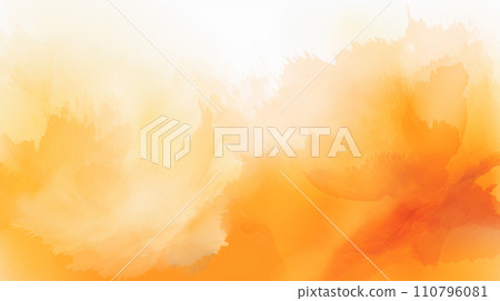 Abstract orange watercolor background.Hand painted watercolor. AI 110796081