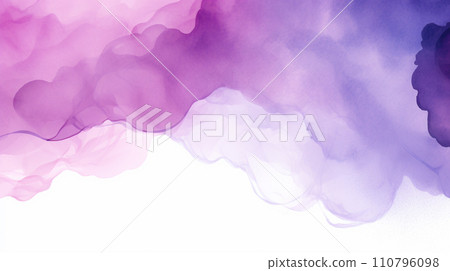 Abstract purple watercolor background.Hand painted watercolor. AI 110796098
