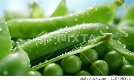 Delicious green peas Green healthy green peas AI generated image 110796561