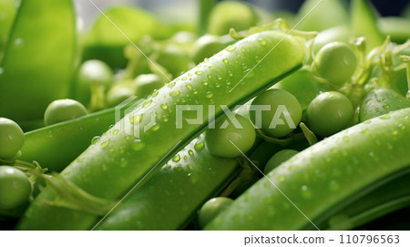 Delicious green peas Green healthy green peas AI generated image 110796563
