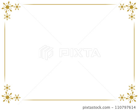 Snowflake/winter/antique/frame/frame/material/illustration/gold Snowflake/winter/antique/frame/frame/material/illustration/gold 110797614