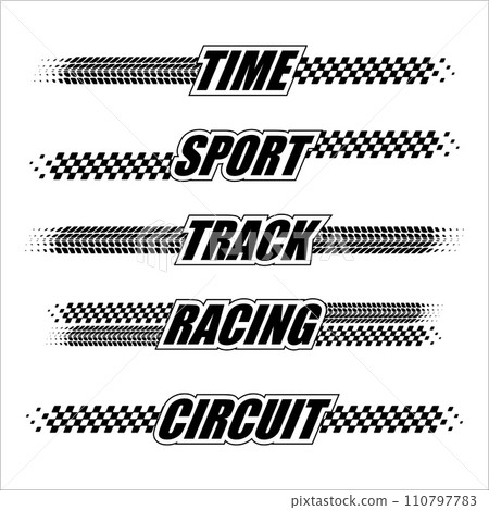 Sport flags text checkered tire set Sport flags text checkered tire set 110797783