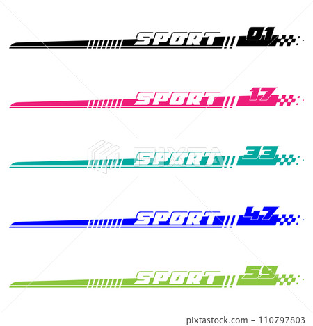 Sport car decal silhouette 110797803